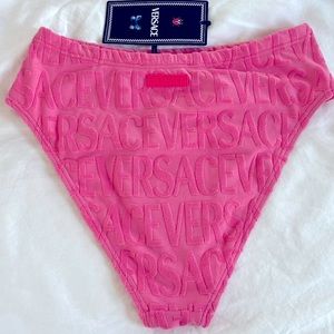 GIFTABLE Versace NWT Pink High Rise Bikini Bottoms XS